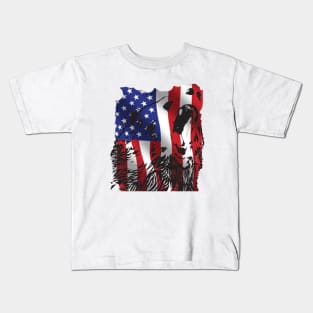 american shirt, bear shirt, american flag, gift, Unisex T-Shirt Kids T-Shirt